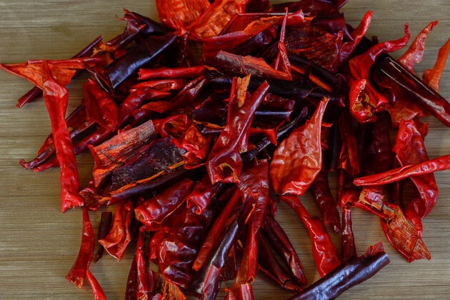 Peppers dried