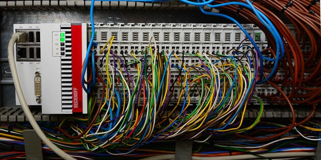 Beckhoff PLC with connected wires