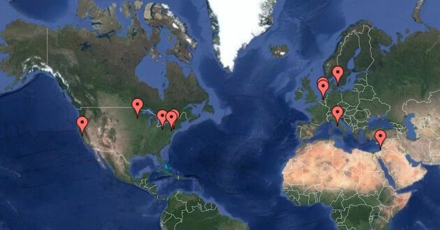 Example wifi hotspot location plot