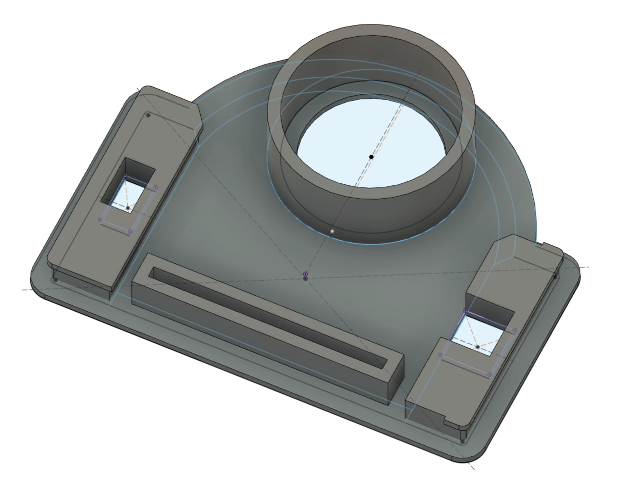 Wake clock 3d printed base