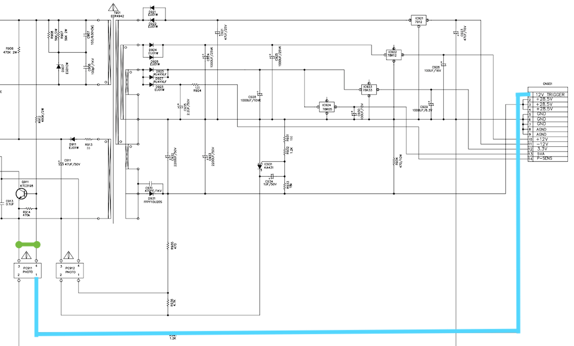 LOEWE subwoofer schematics trigger standalone